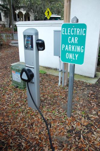 Outdoor electric car charger