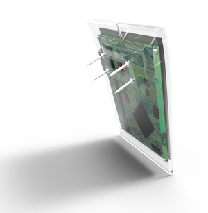 Wall mount clear back view
