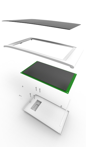 Wall mount exploded view render
