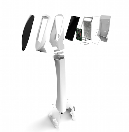 Standing indicator exploded view render