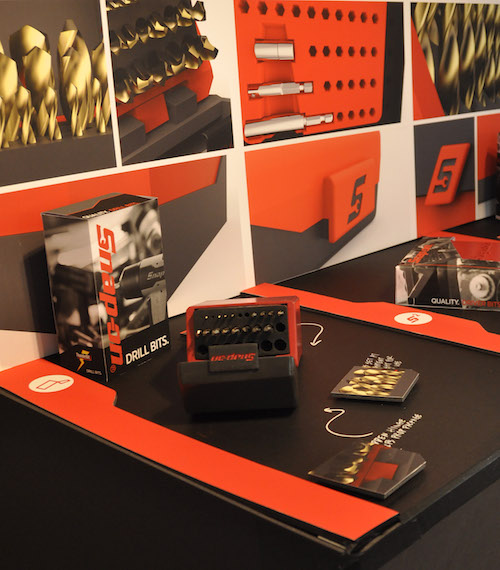 Drill bit case presentation display shot