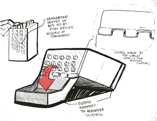 Drill bit case sketches