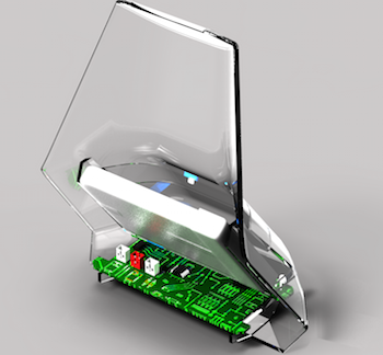 Top angle view - part fit