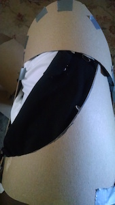 Cardboard build on leg